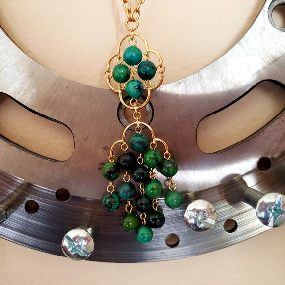 Funky festival boho beaded statement necklace - Picture 5 of 5